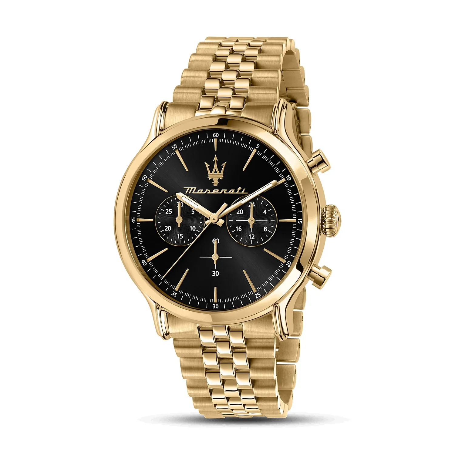 Maserati EPOCA 42MM CHR BLACK DIAL BR YG