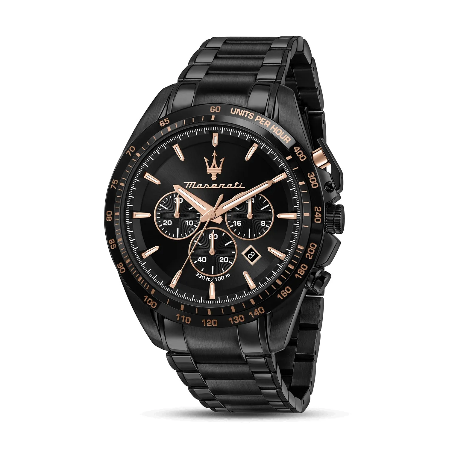 Maserati TRAGUARDO 45MM CHR BLACK DIAL BR BLACK