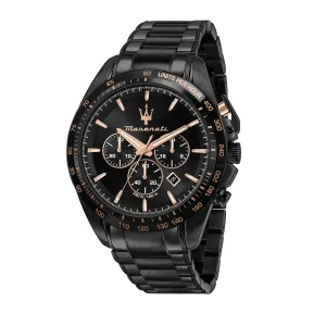 Maserati TRAGUARDO 45MM CHR BLACK DIAL BR BLACK