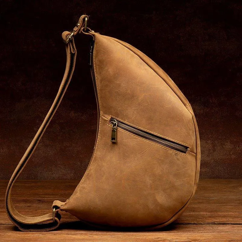 Mens Crossbody Leather Pack Sling