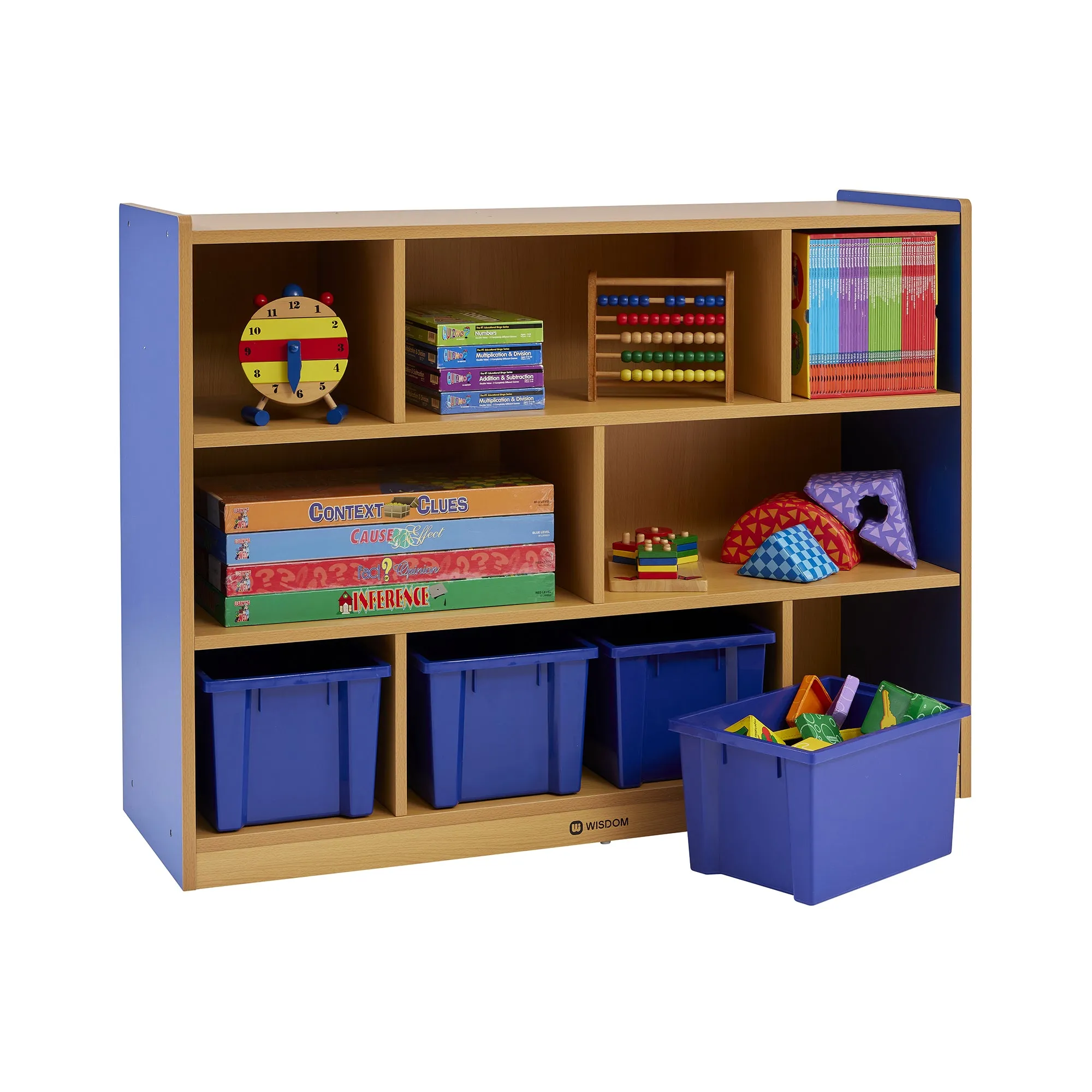 Milan 8-Compartment Cabinet with 4 Blue Trays