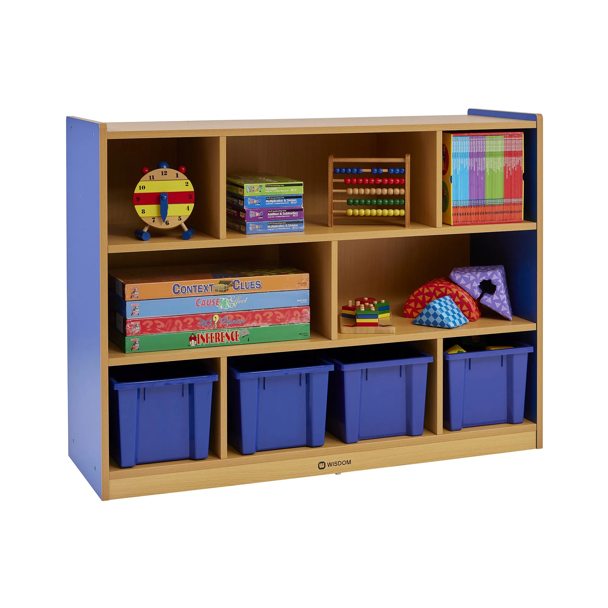 Milan 8-Compartment Cabinet with 4 Blue Trays