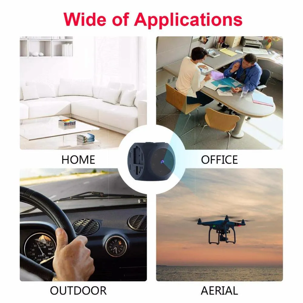Mini 1080P Action Camera: 140° FOV Built-in Battery, Timestamp, Motion Capture