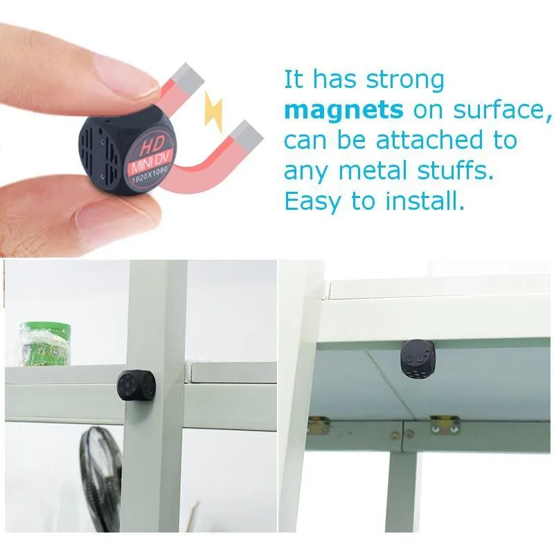 Mini 1080P Action Camera: 140° FOV Built-in Battery, Timestamp, Motion Capture