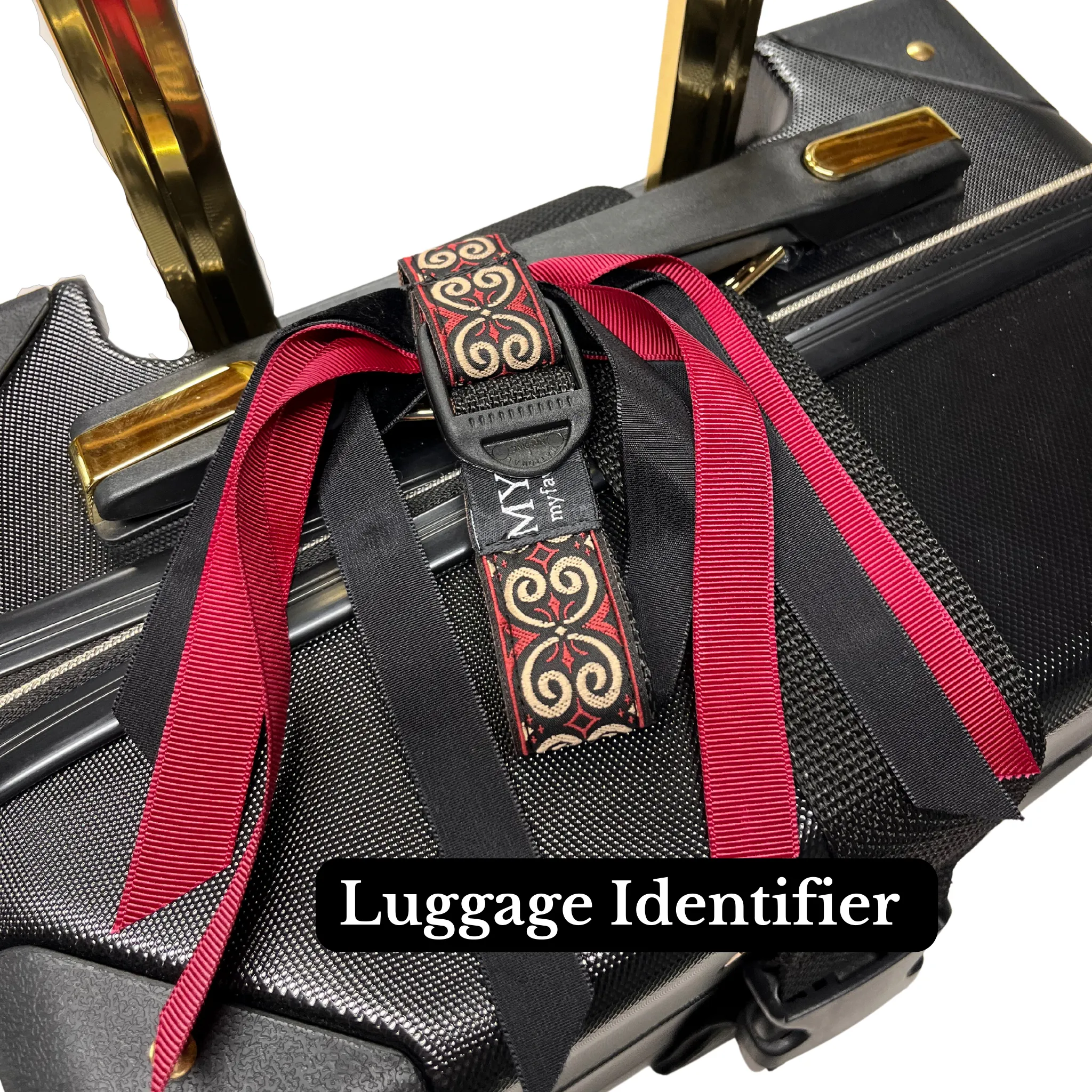Mini Travel Set - Burgundy Scroll
