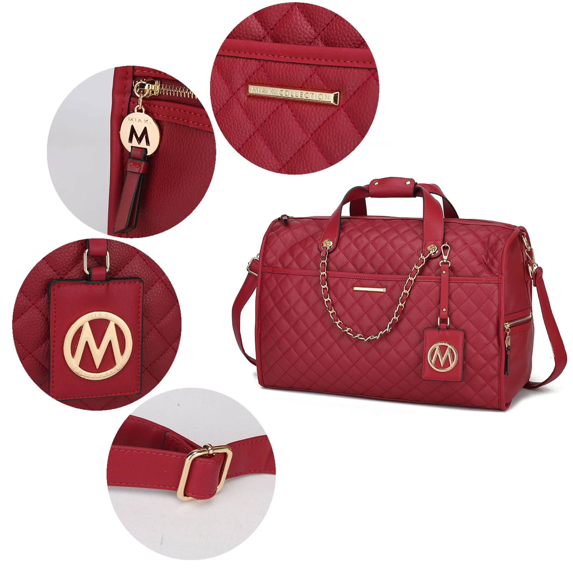 MKF Collection Lexie Vegan Leather Women Duffle by Mia K **FREE SHIPPING**