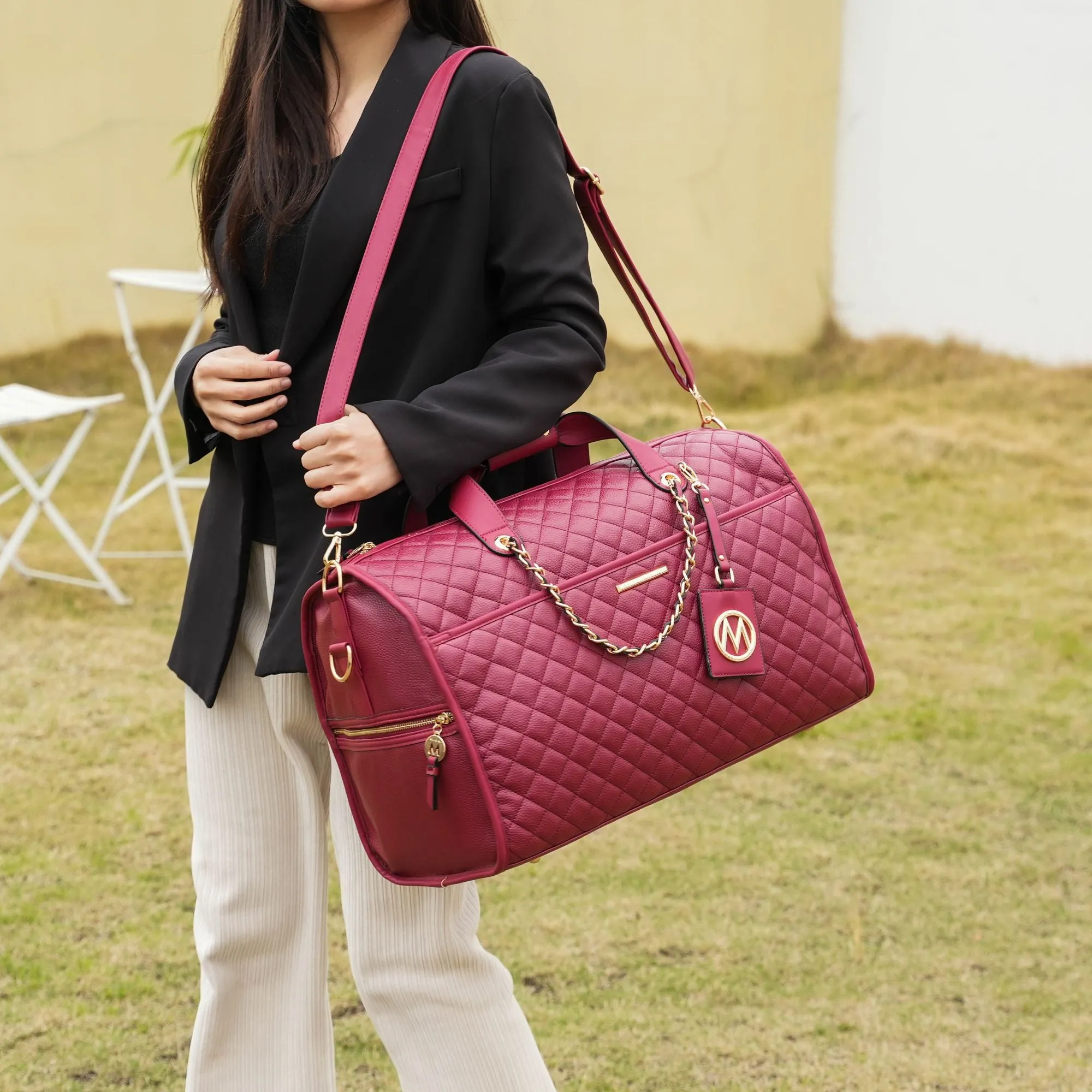 MKF Collection Lexie Vegan Leather Women Duffle by Mia K **FREE SHIPPING**