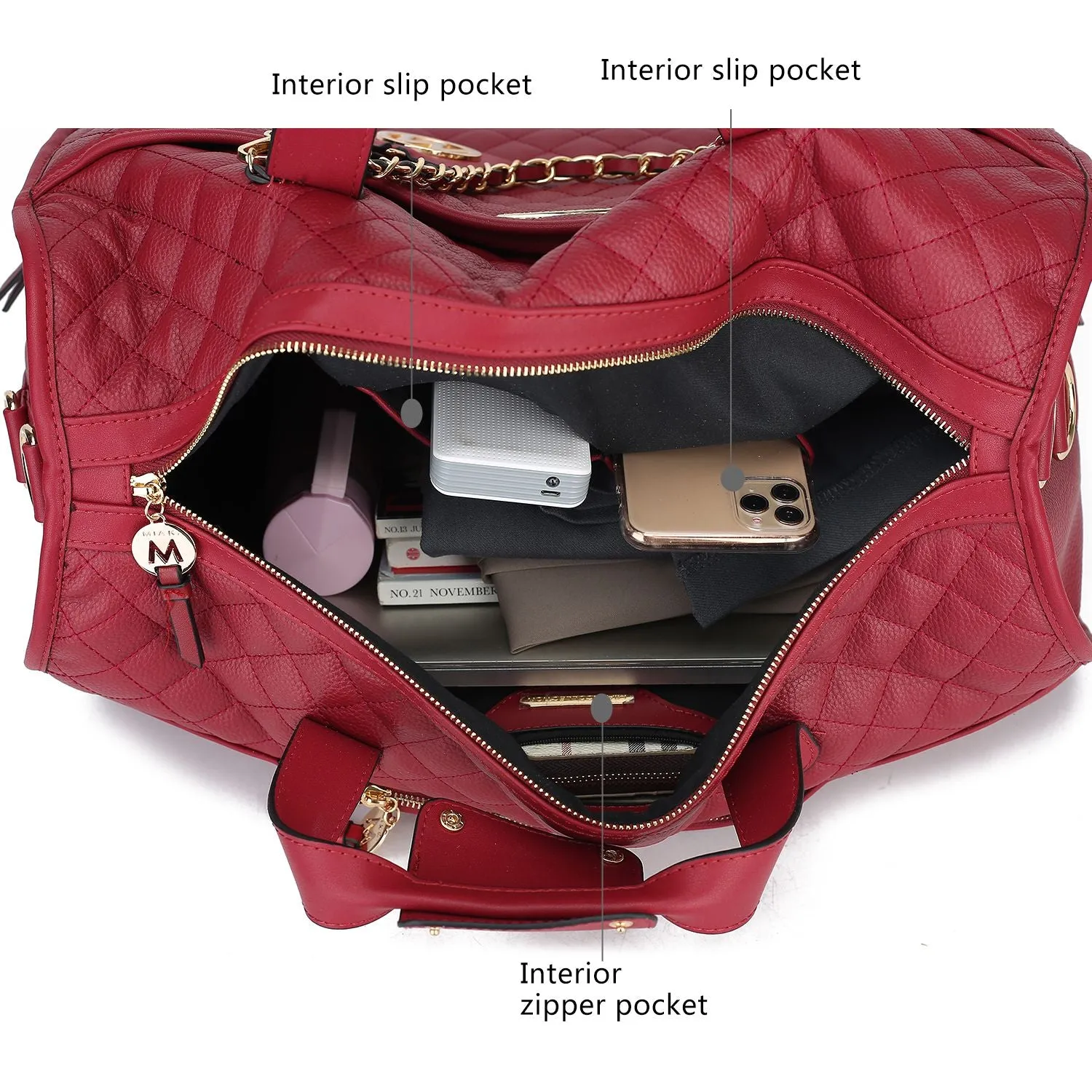MKF Collection Lexie Vegan Leather Women Duffle by Mia K **FREE SHIPPING**