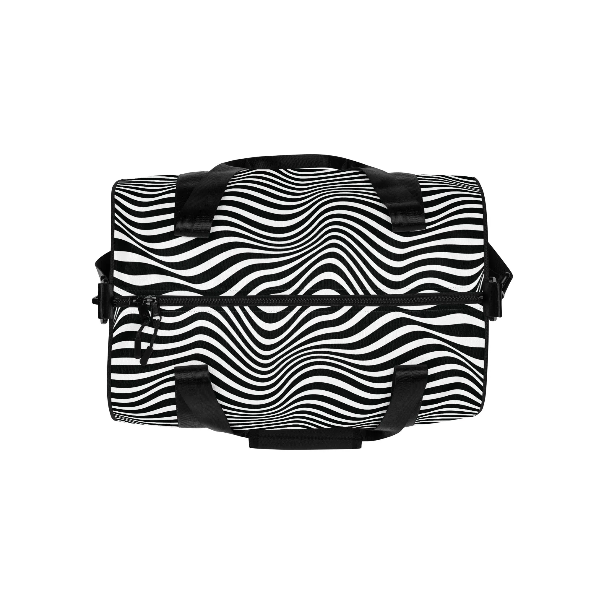 Monochrome Wave - Sustainably Made Gym Bag