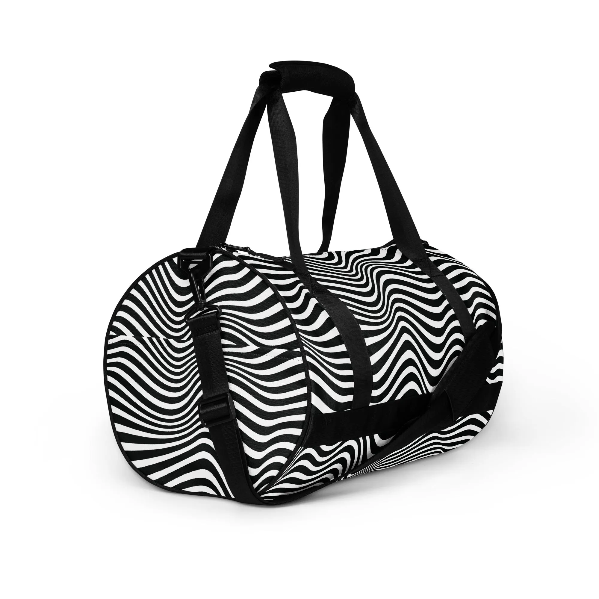 Monochrome Wave - Sustainably Made Gym Bag