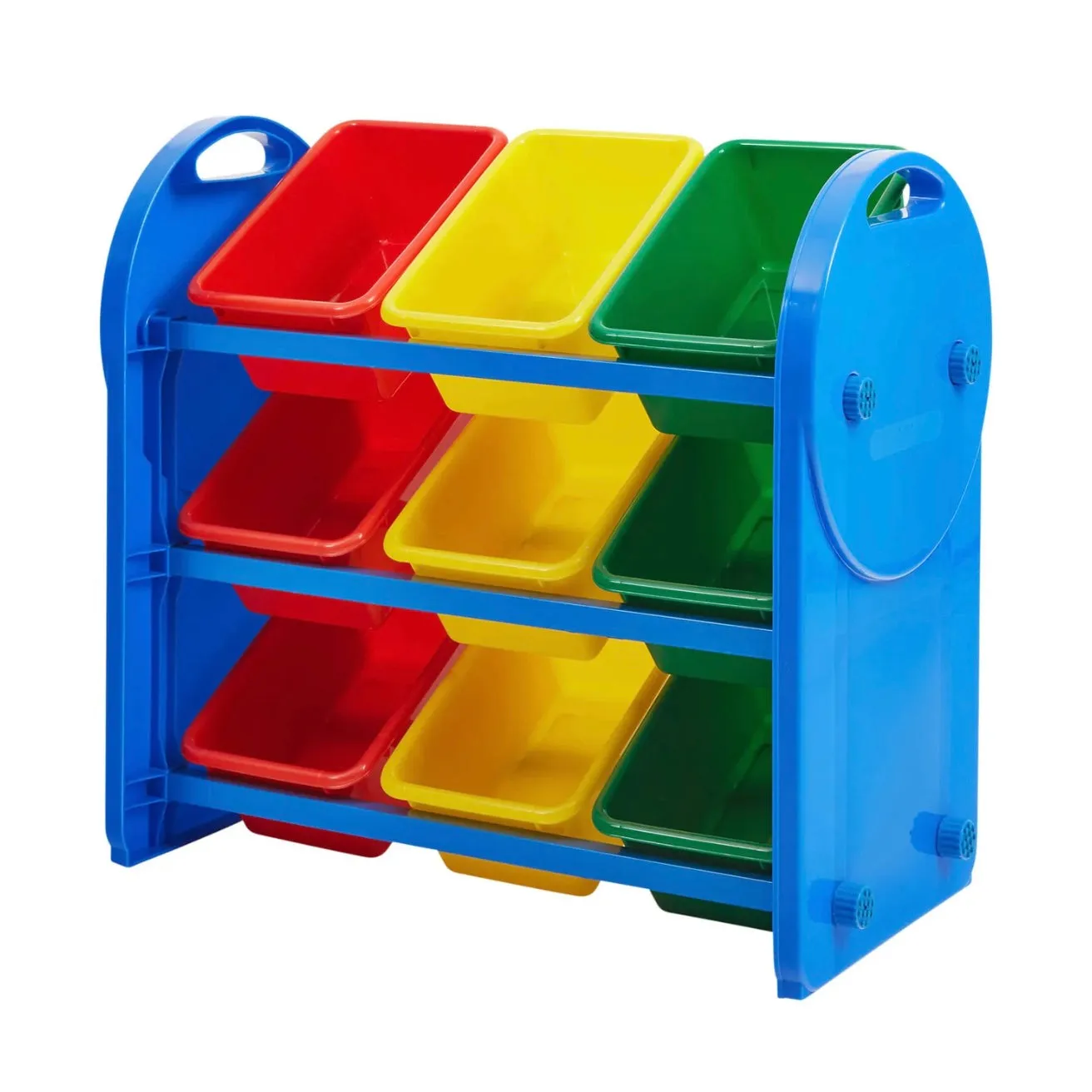 Montessori Children's 9-Bin Toy Storage Unit | Primary Colours