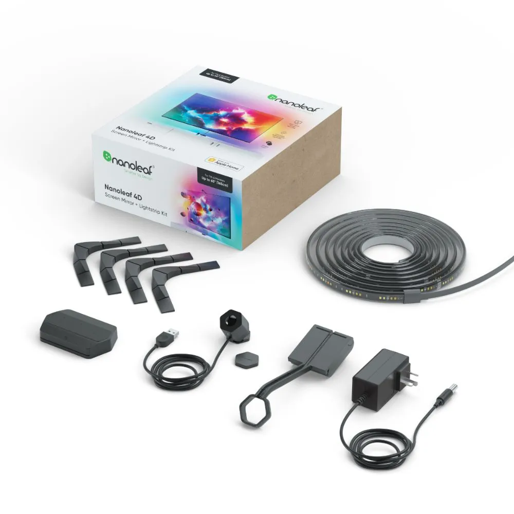 Nanoleaf 4D Screen Mirror   Lightstrip Kit (TVs & Monitors Up to 65″) - 4 metres