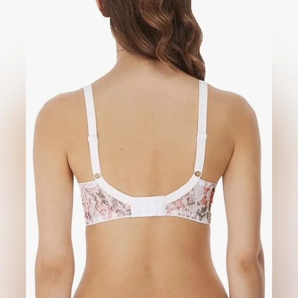NEW Two Piece Set NWT Freya Underwire Bra Thong Set 32D Lace Animal Print