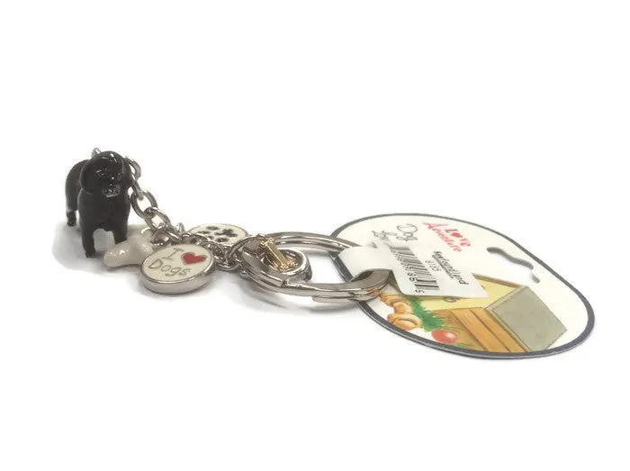 Newfoundland dog breed 3D keyring