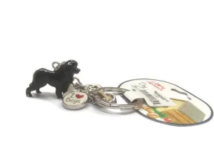 Newfoundland dog breed 3D keyring