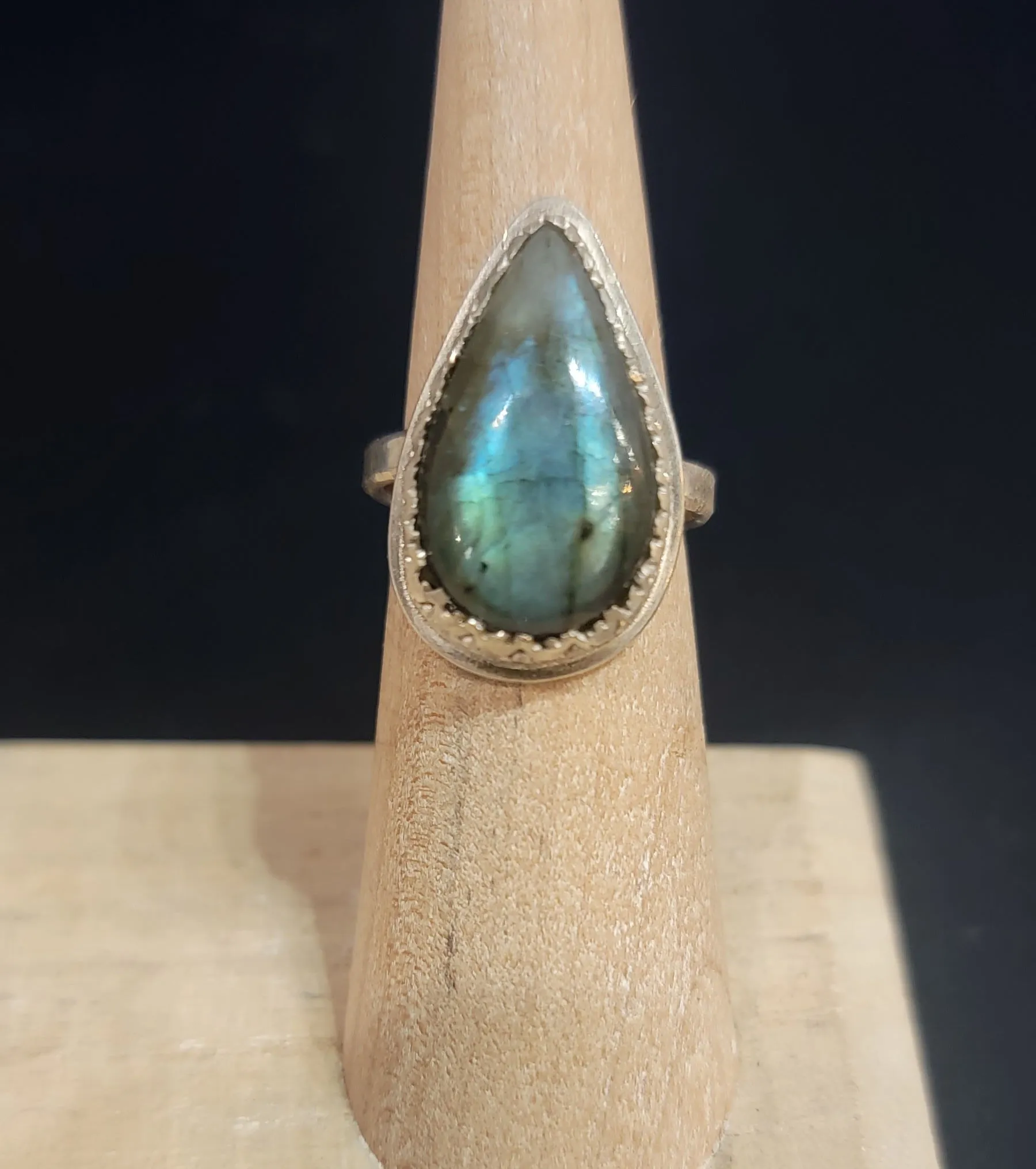 Obscuro Jewelry Teardrop Labradorite Ring