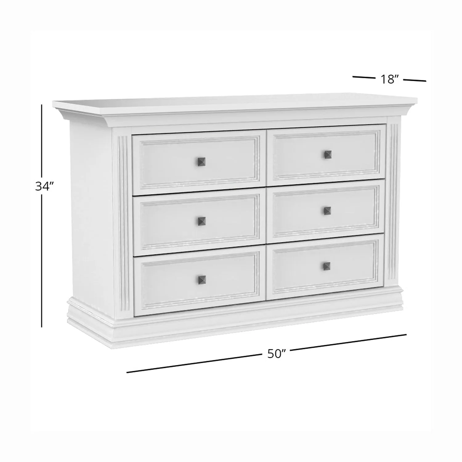 Office drawer 6 Double - Verona- White
