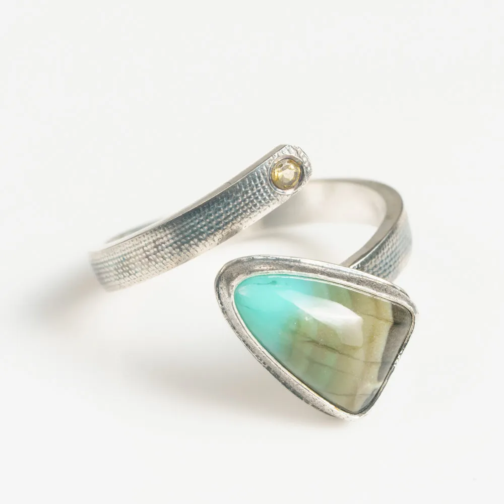 Opalized Petrified Wood Ring