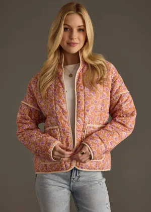 Orange, Puple & Cream Quilted Jacket