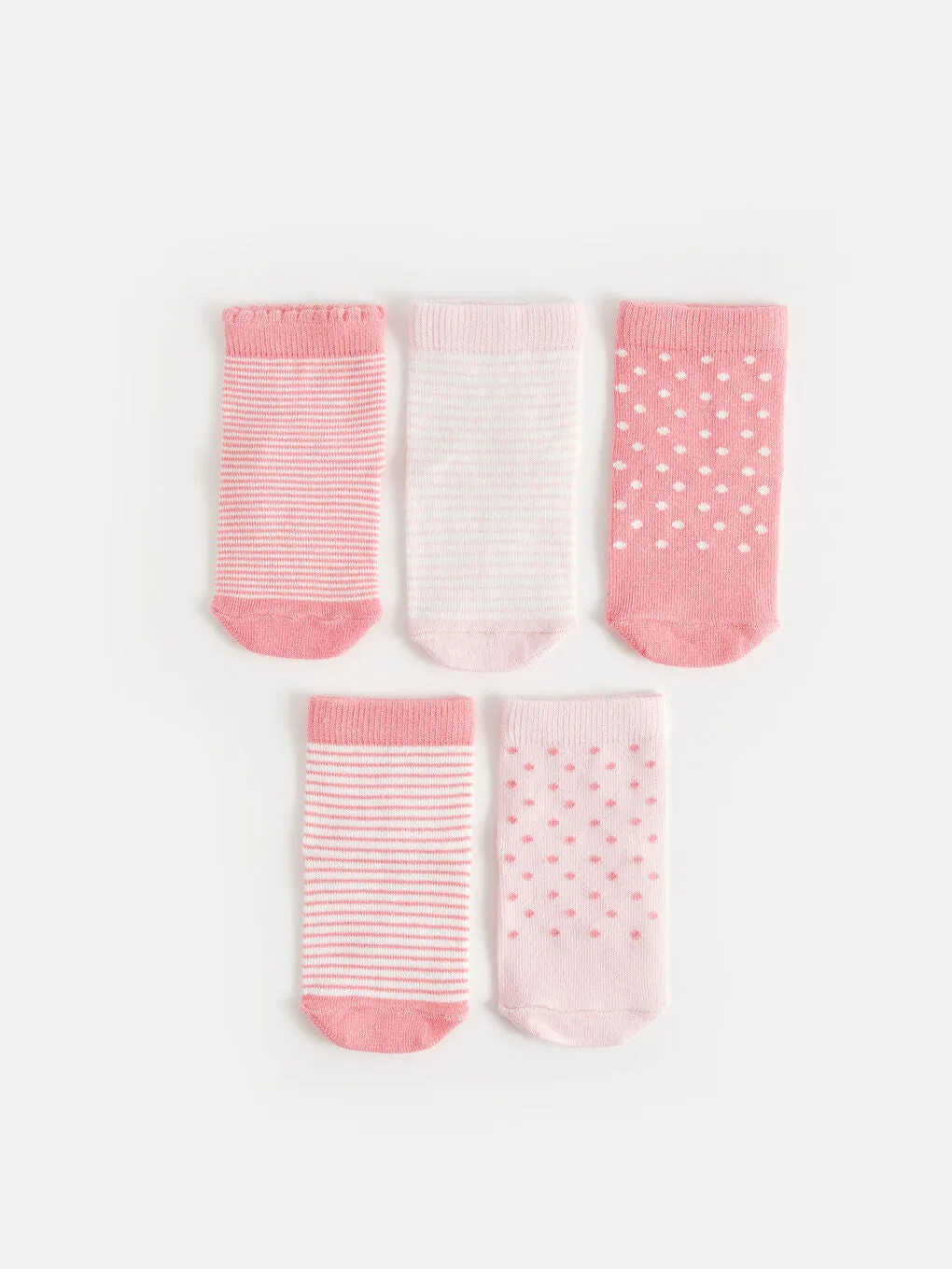 Patterned Baby Girl Socks Set Of 5