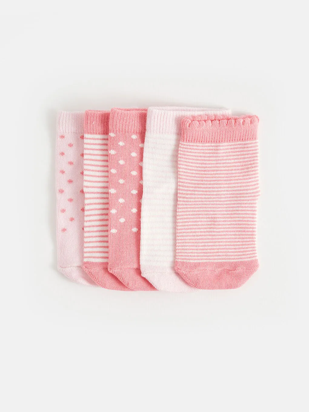 Patterned Baby Girl Socks Set Of 5