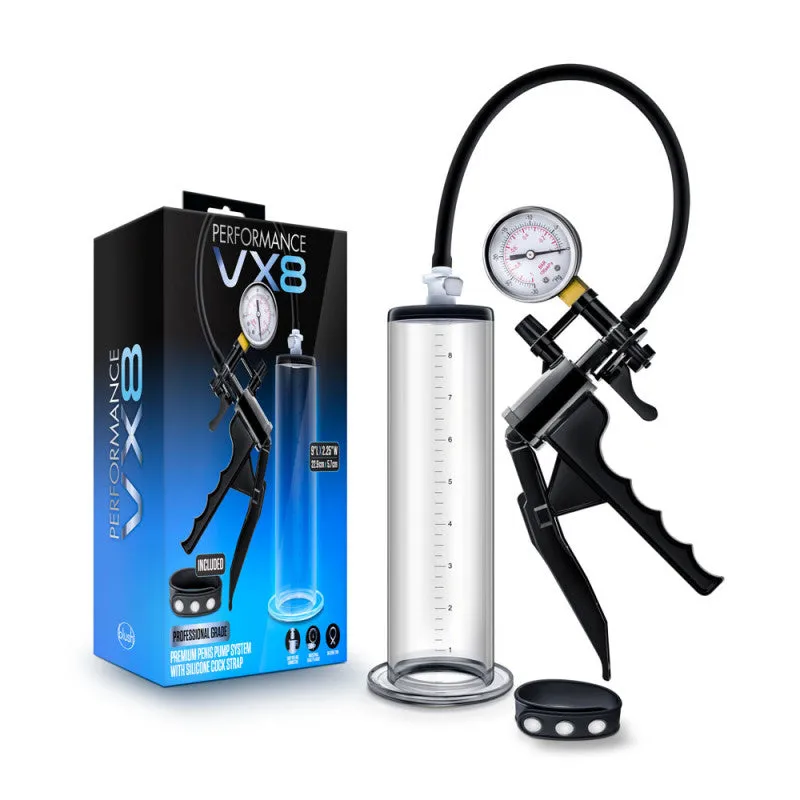 Performance - Vx8 Premium Penis Pump System  With Silicone  Strap - Clear