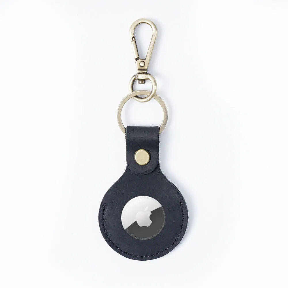 Personalized Air Tag Keychain, Engraved Leather Airtag Holder
