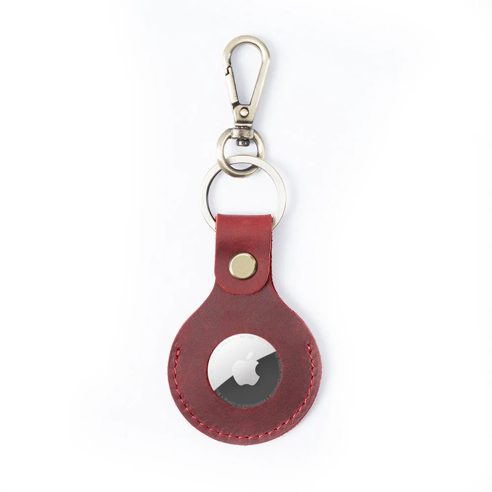 Personalized Air Tag Keychain, Engraved Leather Airtag Holder