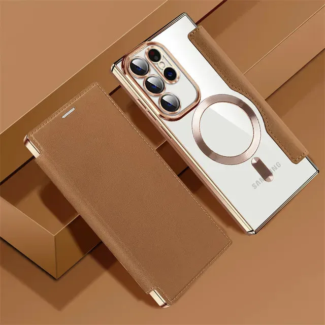 Personalized Leather textured flip phone case - Hot Sale 50% Off