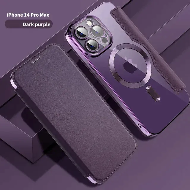 Personalized Leather textured flip phone case - Hot Sale 50% Off