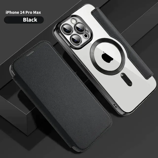 Personalized Leather textured flip phone case - Hot Sale 50% Off