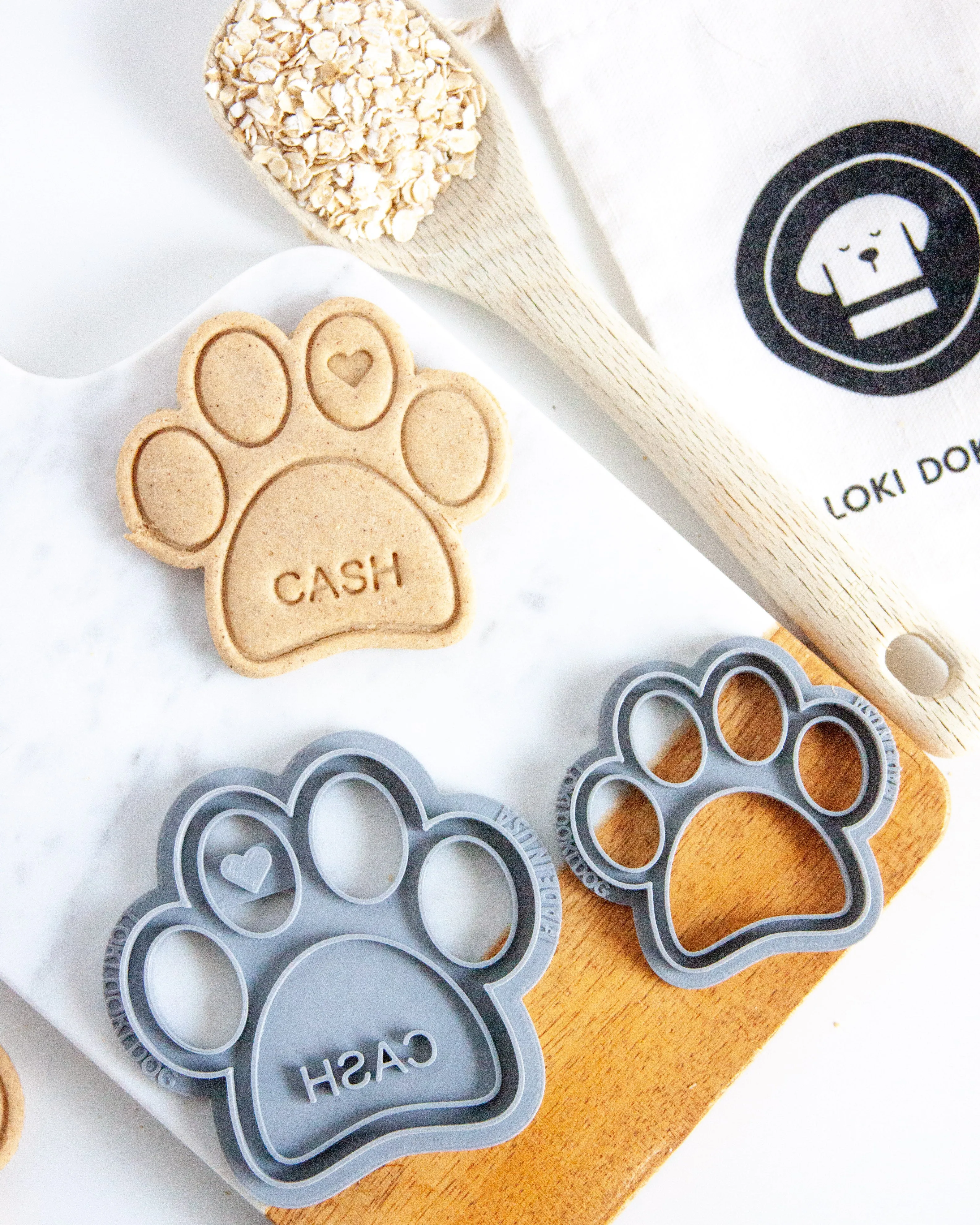 Personalized Paw Shaped Dog Cookie Cutter