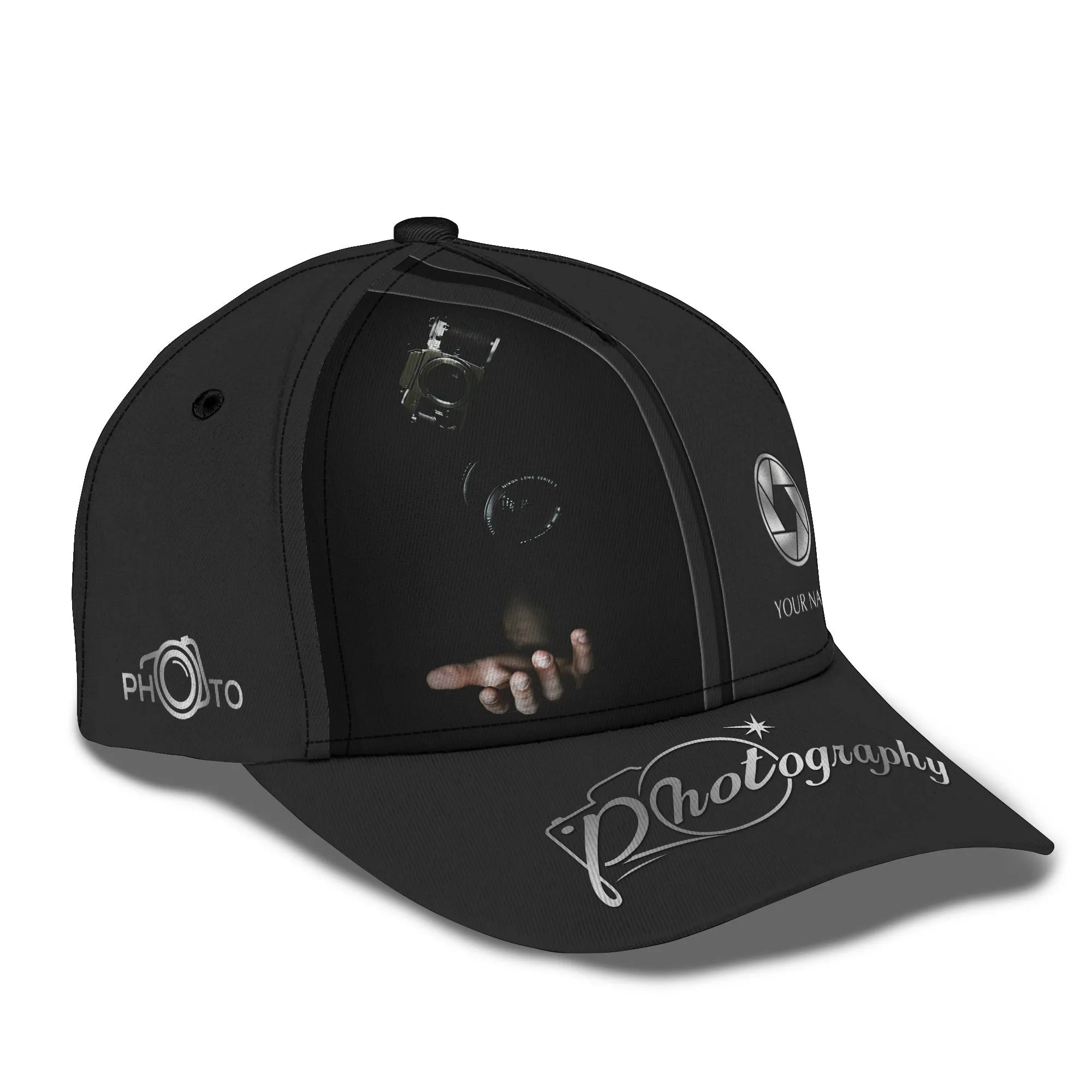 Photographer Cap Film Camera 3D Baseball Cap Photography Custom Classic Cap