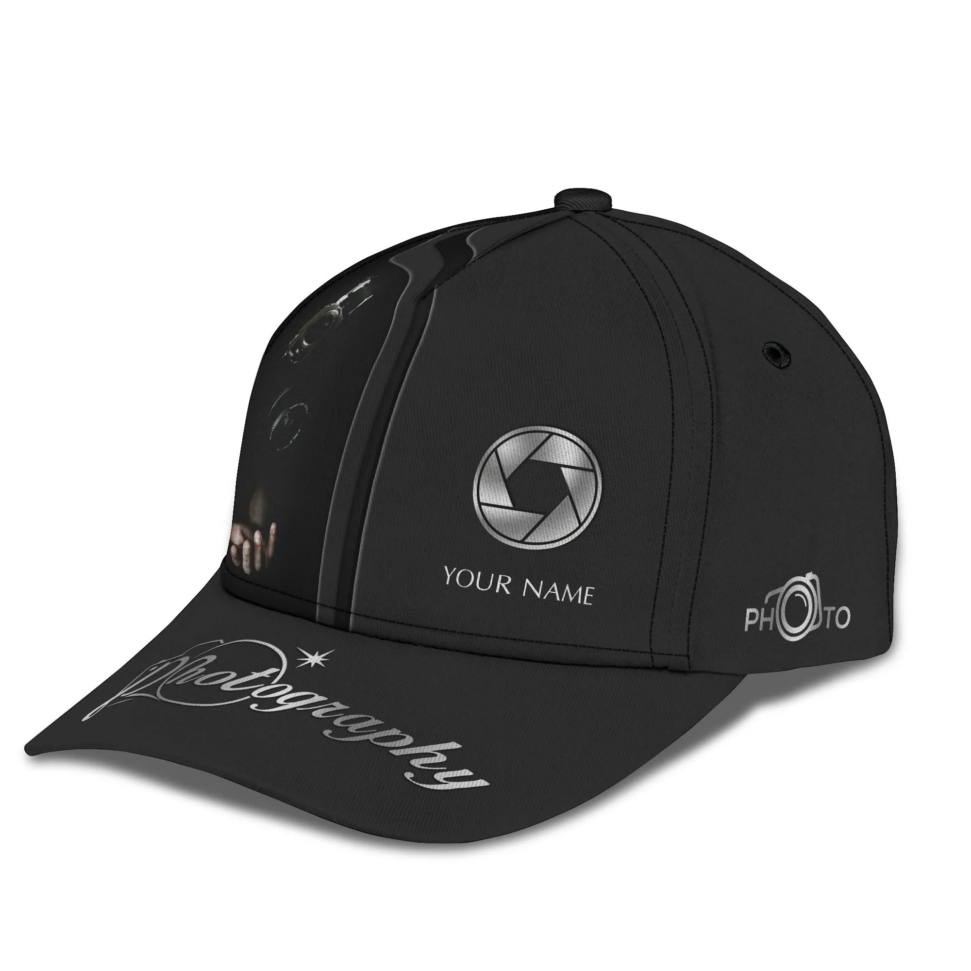 Photographer Cap Film Camera 3D Baseball Cap Photography Custom Classic Cap