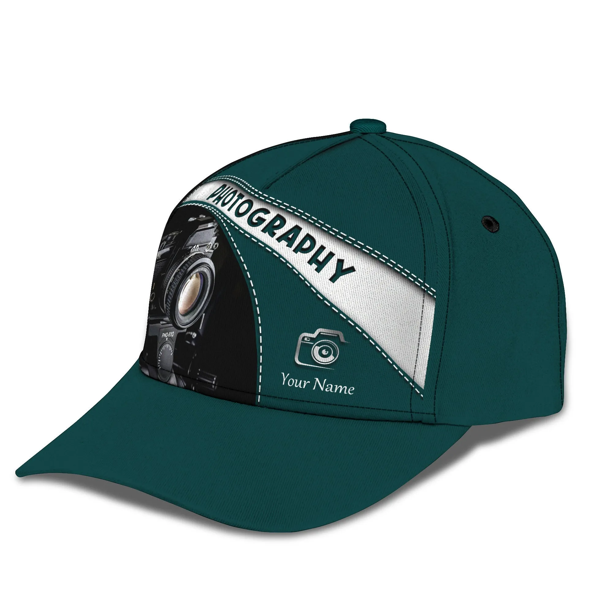Photography Cap Personalized Name 3D Photographer, Videographer Cap