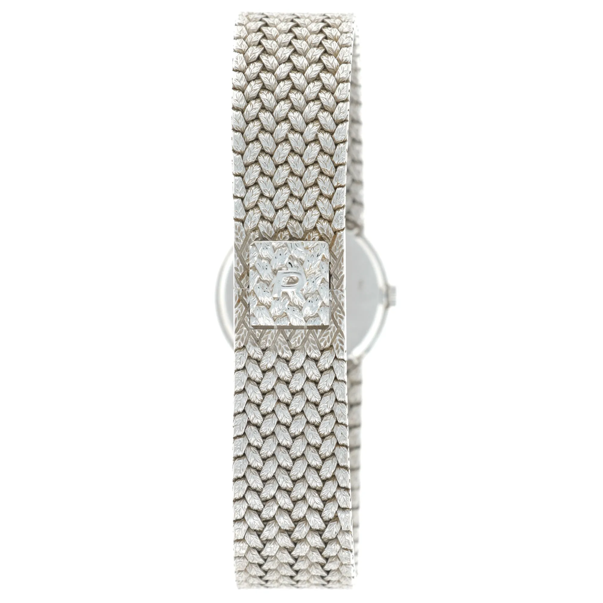 Piaget White Gold Diamond Emerald Watch, 1970s