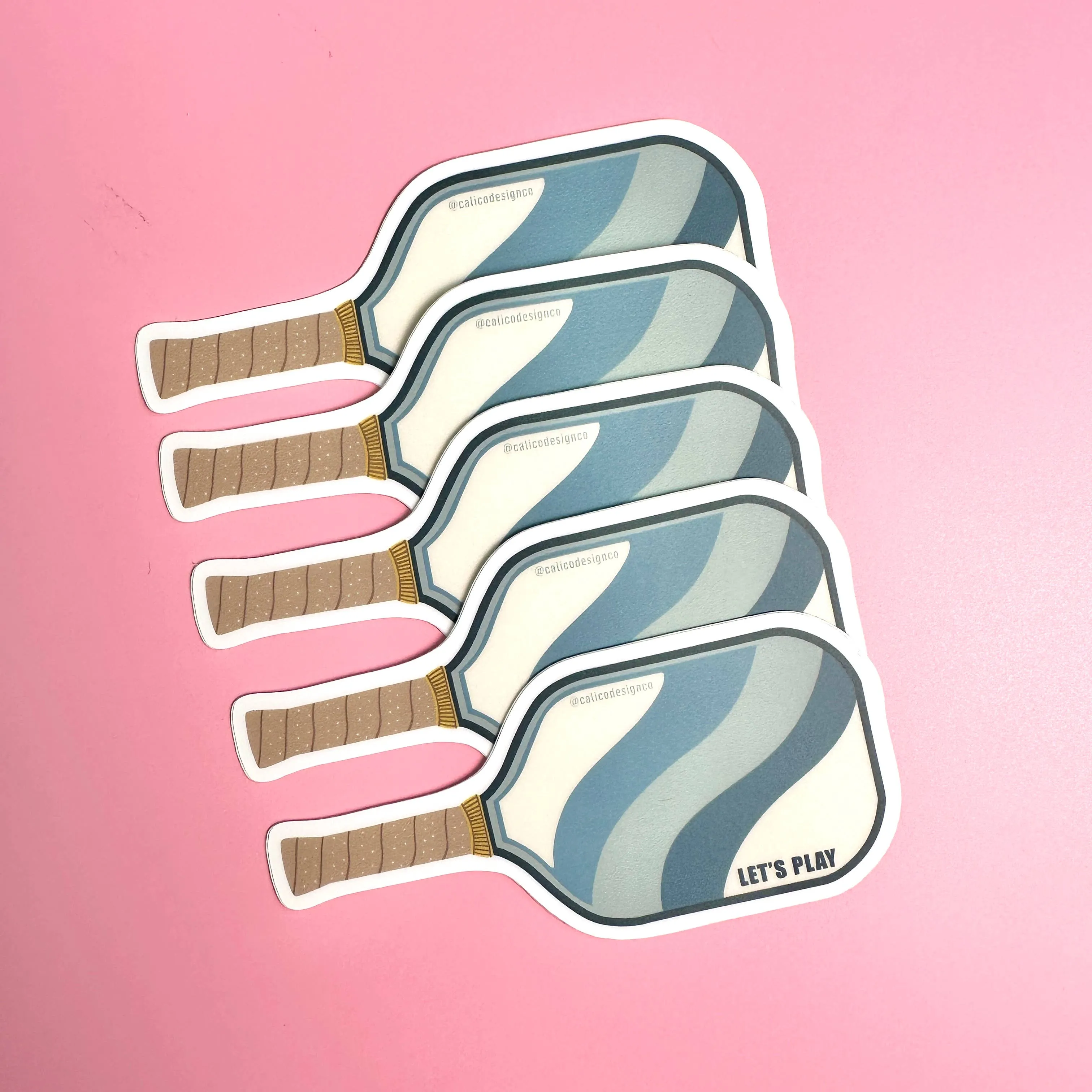 Pickleball Paddle Vinyl Sticker - Blue