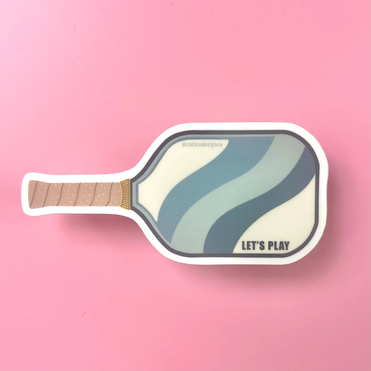 Pickleball Paddle Vinyl Sticker - Blue