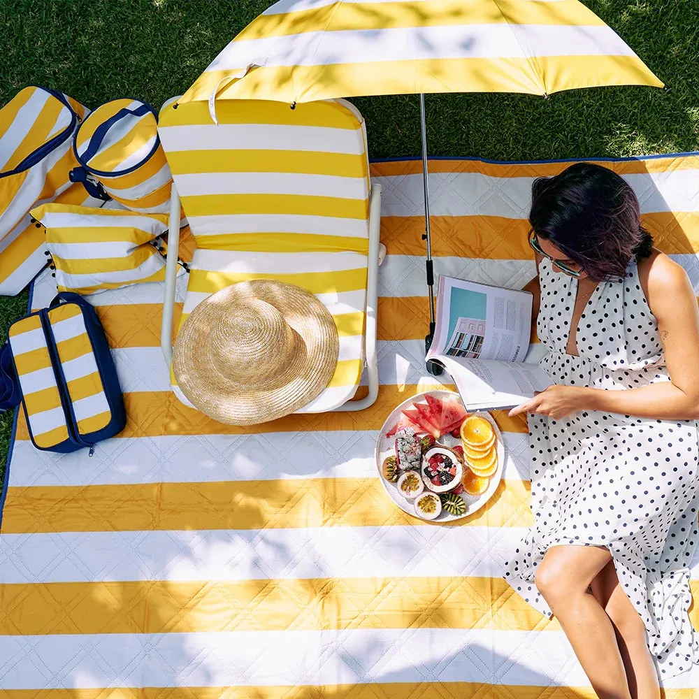 Picnic Rug Yellow Stripe