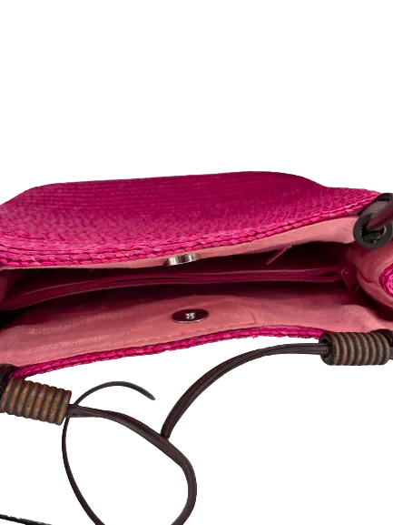 Pink Wheat Straw Bag