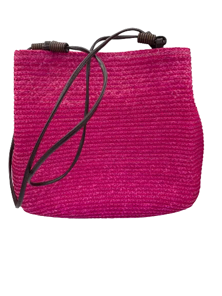 Pink Wheat Straw Bag