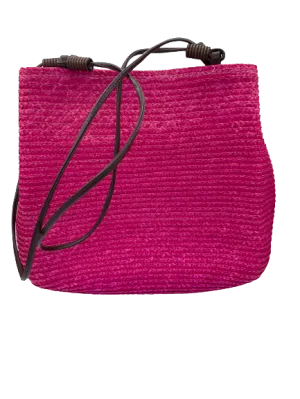 Pink Wheat Straw Bag