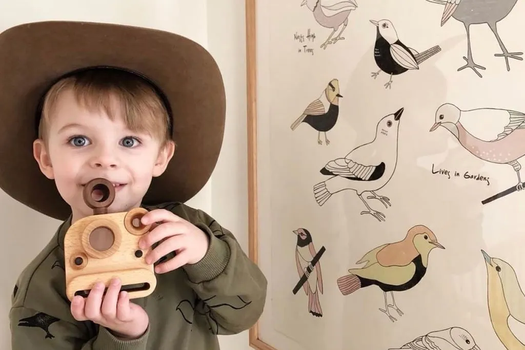 Polaroid Style Wooden Toy Camera