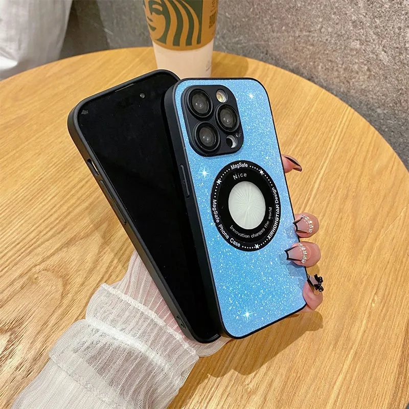 [practical gift] Sparkling Magnetic Phone Case for iPhone Series