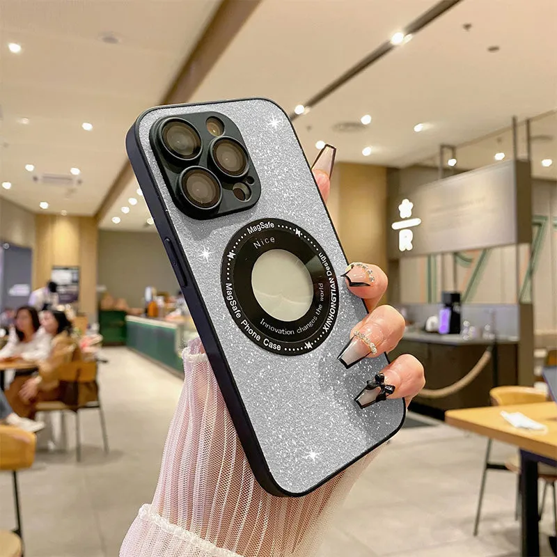 [practical gift] Sparkling Magnetic Phone Case for iPhone Series