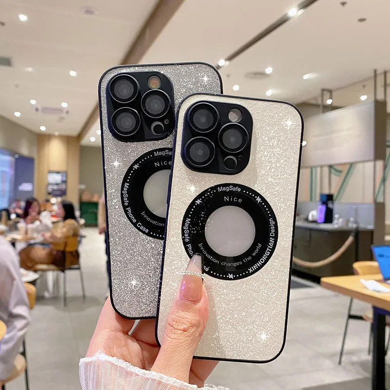 [practical gift] Sparkling Magnetic Phone Case for iPhone Series