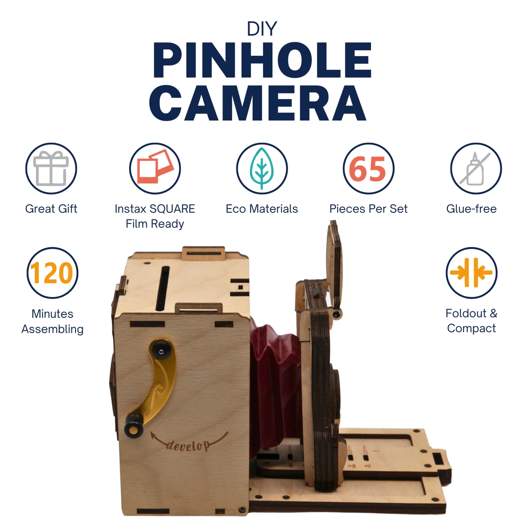 Pre-assembled Pinhole Instant SQUARE Film Camera