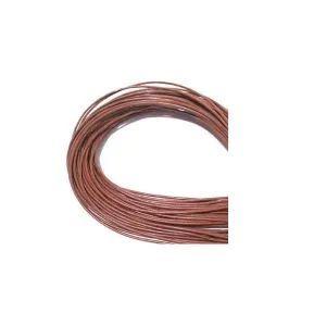 Premium Greek Round Natural Leather Cord - Rust [EOL]