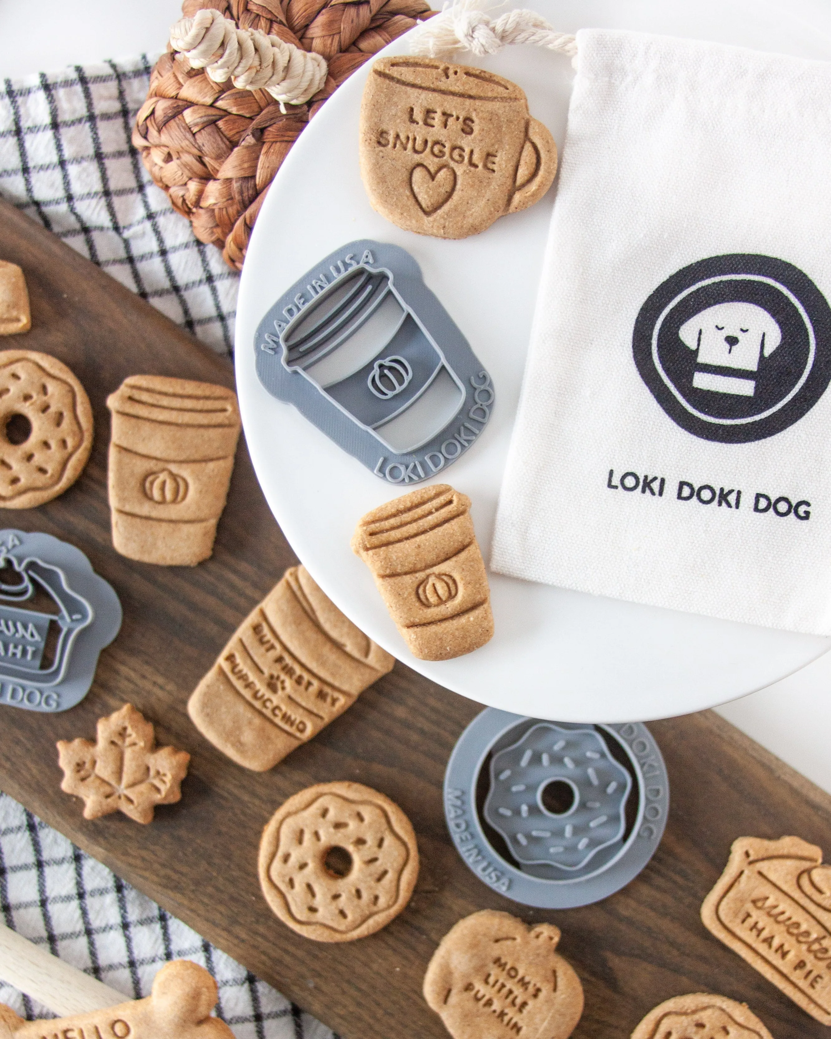 Pumpkin Spice Latte   "Sweeter Than Pie" Dog Biscuit Cookie Cutters (BUNDLE of 2)