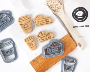 Pumpkin Spice Latte   "Sweeter Than Pie" Dog Biscuit Cookie Cutters (BUNDLE of 2)
